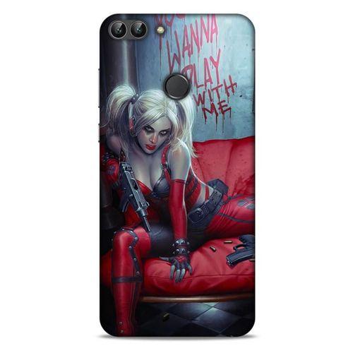 Huawei Psmart Uyumlu Kılıf Harley Quinn (22) Tam Koruma Kılıfı Kırmızımsı kahverengi