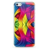 Apple iPhone 5 Kılıf Moda Renkler Arka Kapak Koruma Desenli Full Koruyucu