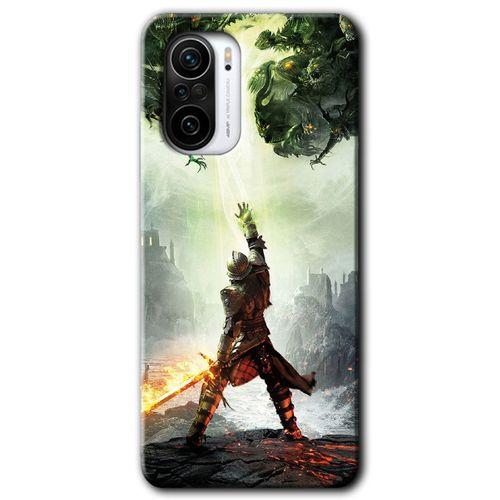 Xiaomi Redmi K40 Pro HD Baskılı Kılıf + 9D Tam Ekran Koruyucu - Dragon Hunter