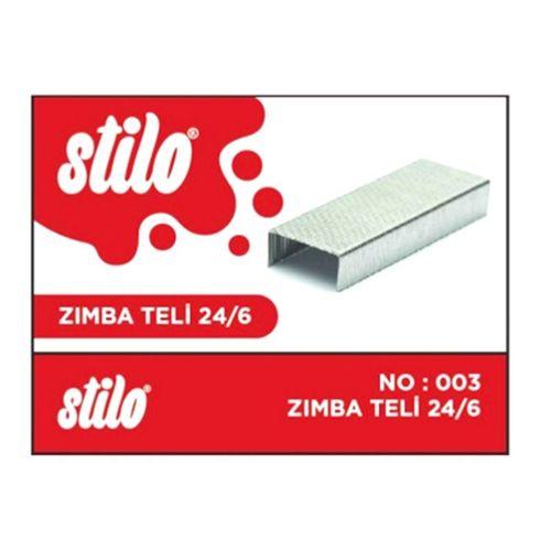 Stilo Zımba Teli 24/6 Gümüş - 5 kutu