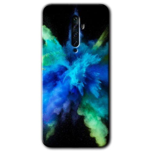 OPPO Oppo Reno 2z Kılıf HD Baskılı Desen + Hayalet Cam Yandan Görünmez