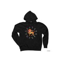 Aslan Burcu Modern Siyah Kapşonlu Sweatshirt Hoodie