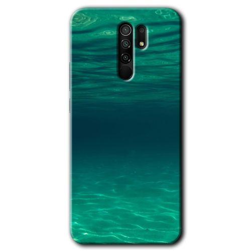 MRCİLETİSİM Xiaomi Redmi 9 Kılıf HD Desen Baskılı Arka Kapak+Temperli Cam - Derin Deniz