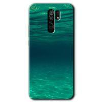 MRCİLETİSİM Xiaomi Redmi 9 Kılıf HD Desen Baskılı Arka Kapak+Temperli Cam - Derin Deniz