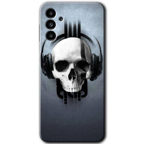 Potkal Hediye Fabrikası Samsung Galaxy M23 HD Baskılı Kılıf + 9D Tam Ekran Koruyucu - Müzik Kurukafa