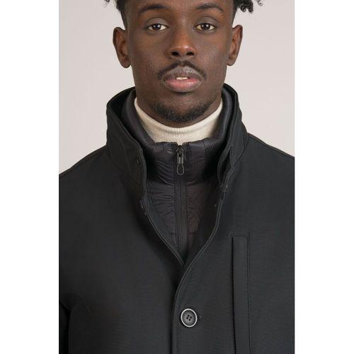 Regular Fit Dik Yaka Düğmeli Suya Dayanıklı Konforlu Termal Kaban