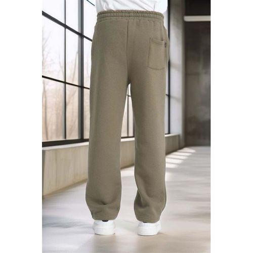 Baggy Kalıp 3 İplik Şardonlu Erkek Eşofman Altı - Avcı Yeşili