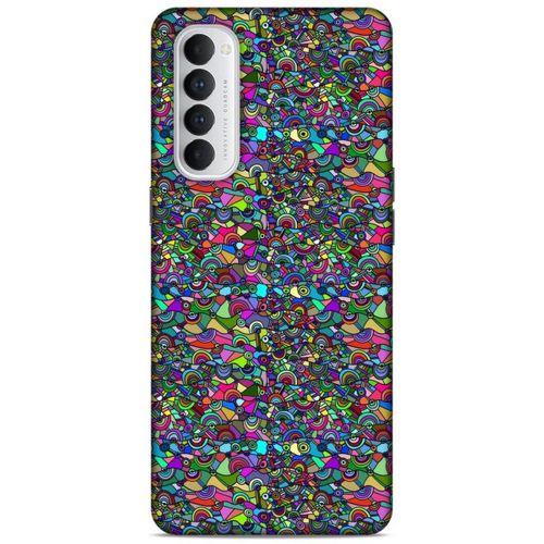 Lopard Oppo Reno 4 Pro Uyumlu Kılıf Soyut Sanat (31) Baskılı TPU Kılıf