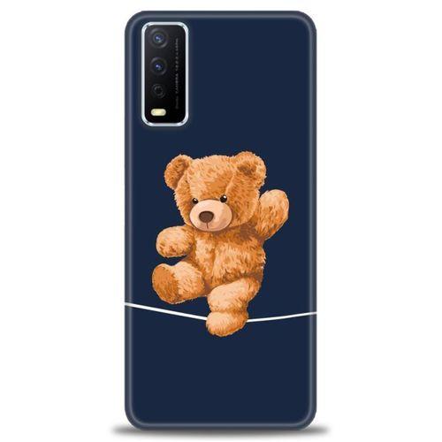 Vivo Y20S Kılıf HD Baskılı Kılıf - İpteki Teddy + Tam Ekran Koruyucu