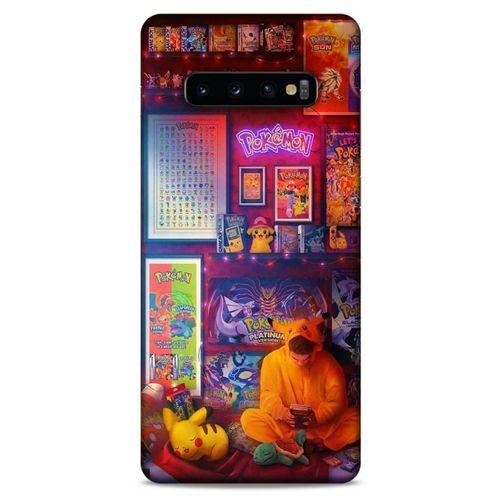 Retro (27) Desen Tasarımlı Kılıf Renkli Samsung Galaxy S10 Plus Kılıf