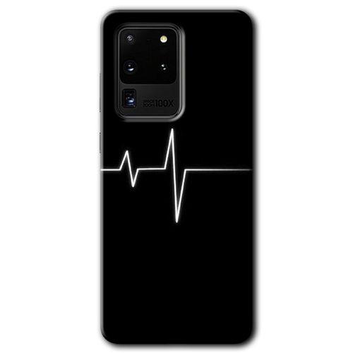 Galaxy S20 Ultra Kılıf HD Desen Baskılı Arka Kapak - Heart Rytm