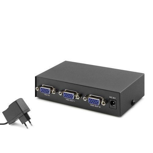 Vga Splitter 1 In 2 Out 200 Mhz - Siyah HDX1277
