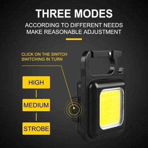 Hs-37 Led Anahtarlıklı Cep Boy Cob Led Metal Kasa Mıknatıslı Şişe Açacağı Usb’li Şarj Edilebilir El Feneri