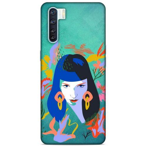 Lopard Oppo A91 Uyumlu Kılıf Sürreal Yüzler ♀ (12) Koruyucu Silikon Desenli