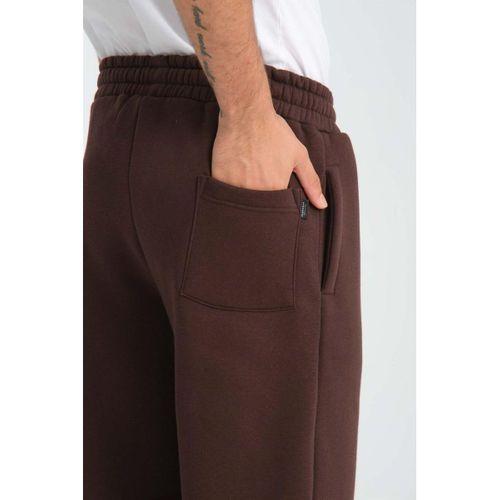 Baggy Kalıp 3 İplik Şardonlu Erkek Eşofman Altı - Kahve