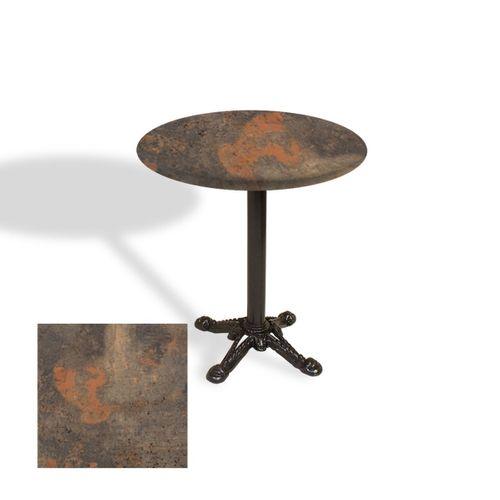 Dockers Çipa Döküm Ayak Yuvarlak Masa Çap 80cm - (Werzalit, Wermodin ve Allzalit Tabla) - Metalic Oxid 1