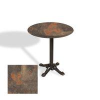 Dockers Çipa Döküm Ayak Yuvarlak Masa Çap 80cm - (Werzalit, Wermodin ve Allzalit Tabla) - Metalic Oxid 1