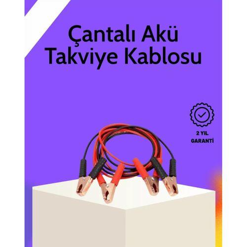 Akü Takviye Kablosu 1200a İzoleli Büyük Maşalı 2m Dayanıklı
