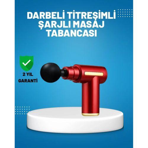 Titreşimli Masaj Tabancası 4 Başlıklı 6 Hız Ayarlı Kas Rahatlatıcı