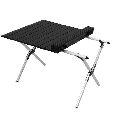 Kamp Ayısı® Alüminyum Katlanabilir Large Kamp ve Piknik Masası, Çantalı, Siyah