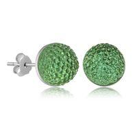 Lucky Life 925 Ayar Gumuss  Yeşil Kristal Çivili Lucky Life Lucky Life Kadın Küpe