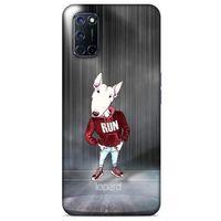Oppo A92 Kılıf FunnyMaX (41) Tank Kılıf Gri Bull Teriyer
