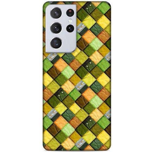 Lopard Samsung Galaxy S21 Ultra Uyumlu Kılıf Patchwork (49) Ultra Silikon Kılıf