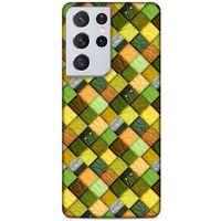 Lopard Samsung Galaxy S21 Ultra Uyumlu Kılıf Patchwork (49) Ultra Silikon Kılıf
