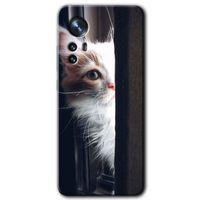 MRCİLETİSİM Xiaomi Mi 12 Pro Kılıf HD Desen Baskılı Arka Kapak + Temperli Cam - Kedi Bakışı