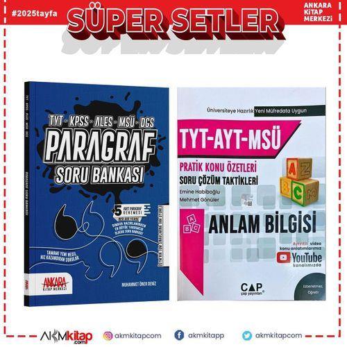 Çap Yayınları TYT AYT MSÜ Anlam Bilgisi ve AKM Paragraf Soru Bankası Seti 2 Kitap