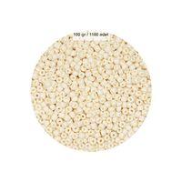 Beyaz Renk 4 mm Yaklaşık 1100 adet / 100 gram Cam Boncuk Oya Yazma Bileklik ve Kolye