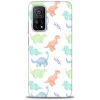 Xiaomi Mi 10T Kılıf HD Baskılı Kılıf - Minik Dinazorlar + Tam Ekran Koruyucu