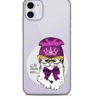 Zoologix (83) Apple iPhone 12 Mini Şeffaf Kılıf Silikon Desenli