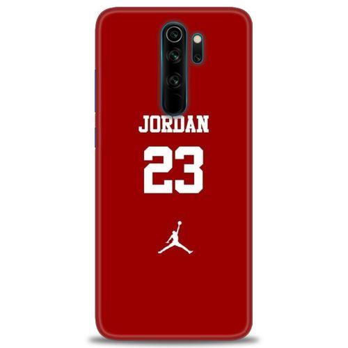 Xiaomi Redmi Note 8 Pro Kılıf HD Baskılı Kılıf - Jordan Kırmızı + Tam Ekran Koruyucu