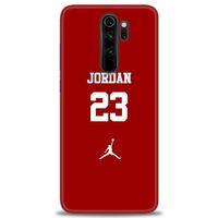 Xiaomi Redmi Note 8 Pro Kılıf HD Baskılı Kılıf - Jordan Kırmızı + Tam Ekran Koruyucu