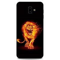 Lopard Samsung Galaxy J6 Plus Uyumlu Kılıf FireX (20) Koruyucu Kılıf Ateşli Aslan