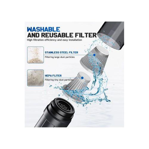 Araç Süpürgesi Şarjlı 120w 20.000pa Göstergeli Yeni Nesil Metal Filtre Extra Vakum Ve Üfleme