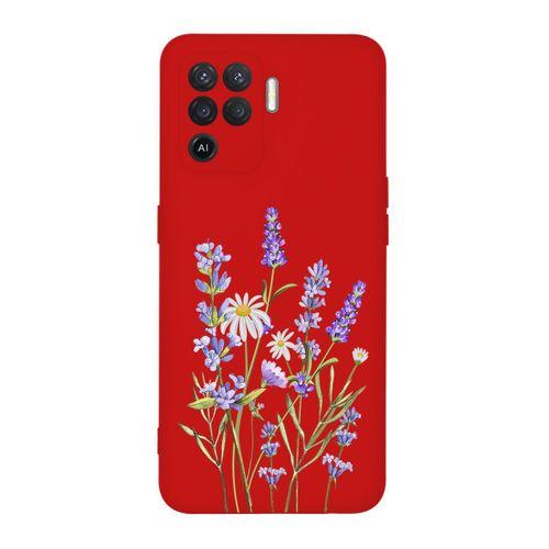Oppo Reno 5 Lite Lavender Desenli Premium Silikonlu Telefon Kılıfı