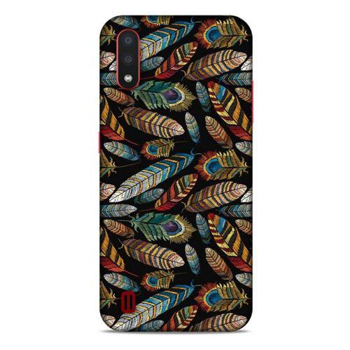 Samsung Galaxy A01 Kılıf Desenli Özel Seri Tüyler (28) Arka Kapak