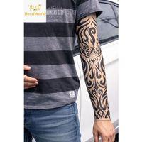 Giyilebilir Kol Dövmesi Çorap Dövme 3D Baskılı Kol Bacak Dövme 2 Adet Model 11