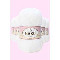 5 Adet Paris El Örgü ipi Yünü Beyaz 208