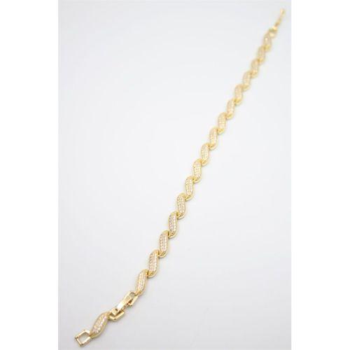 Taşlı Vip Bileklik - Altın