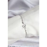 Yılan Model Zirkon Taşlı Gümüş Renk Pirinç Su Yolu Kadın Bileklik