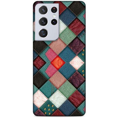 Lopard Samsung Galaxy S21 Ultra Uyumlu Kılıf Patchwork (18) Telefon Kılıfları