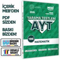 2026 YKS-AYT MEBİ-OGM Matematik Özgün Tarama Testleri Kitabı A4 Boyut Renkli Görsel BASKI ÜCRETİ