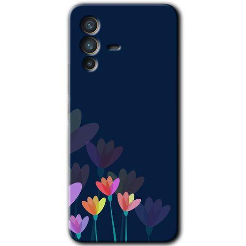 Vivo V23 5G HD Baskılı Kılıf + 9D Tam Ekran Koruyucu - Çizim Çiçekleri