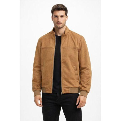 Erkek Regular Fit Mevsimlik Hakim Yaka Süet Spor Mont BGL-ST05333