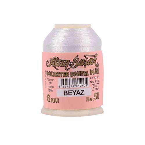 3 Adet Altınbaşak Oya ve Dantel İpi 20 gr - Royaleks - No: BEYAZ