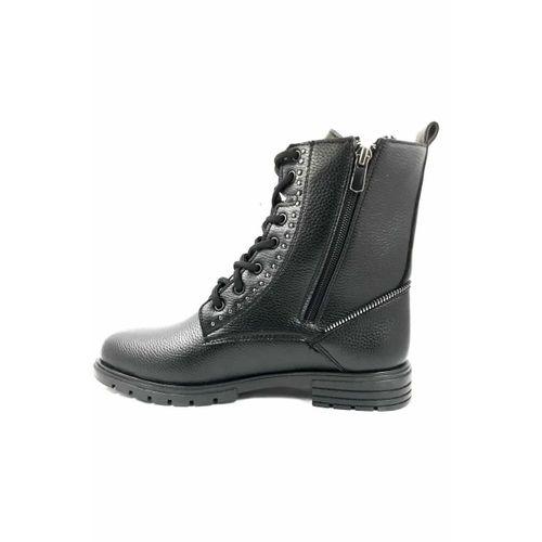 490093 Siyah Bağcıklı Fermuarlı Kadın Bot