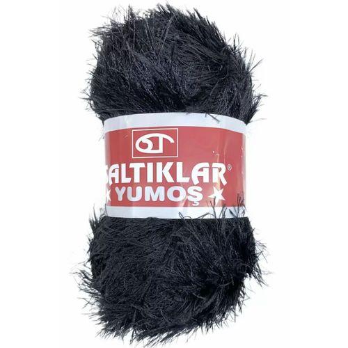 1 Adet Yumoş Sakallı El Örgü Ipi Yünü SİYAH - mudanis